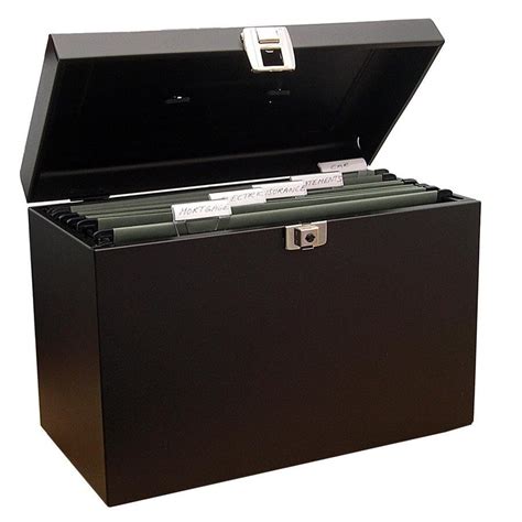 cathedral metal file box foolscap|Foolscap Metal Home File Box with 5 Suspension Files.